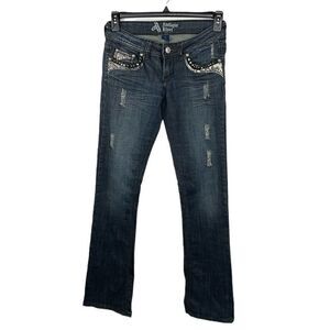 Antique Rivet Distressed Jeans 27”